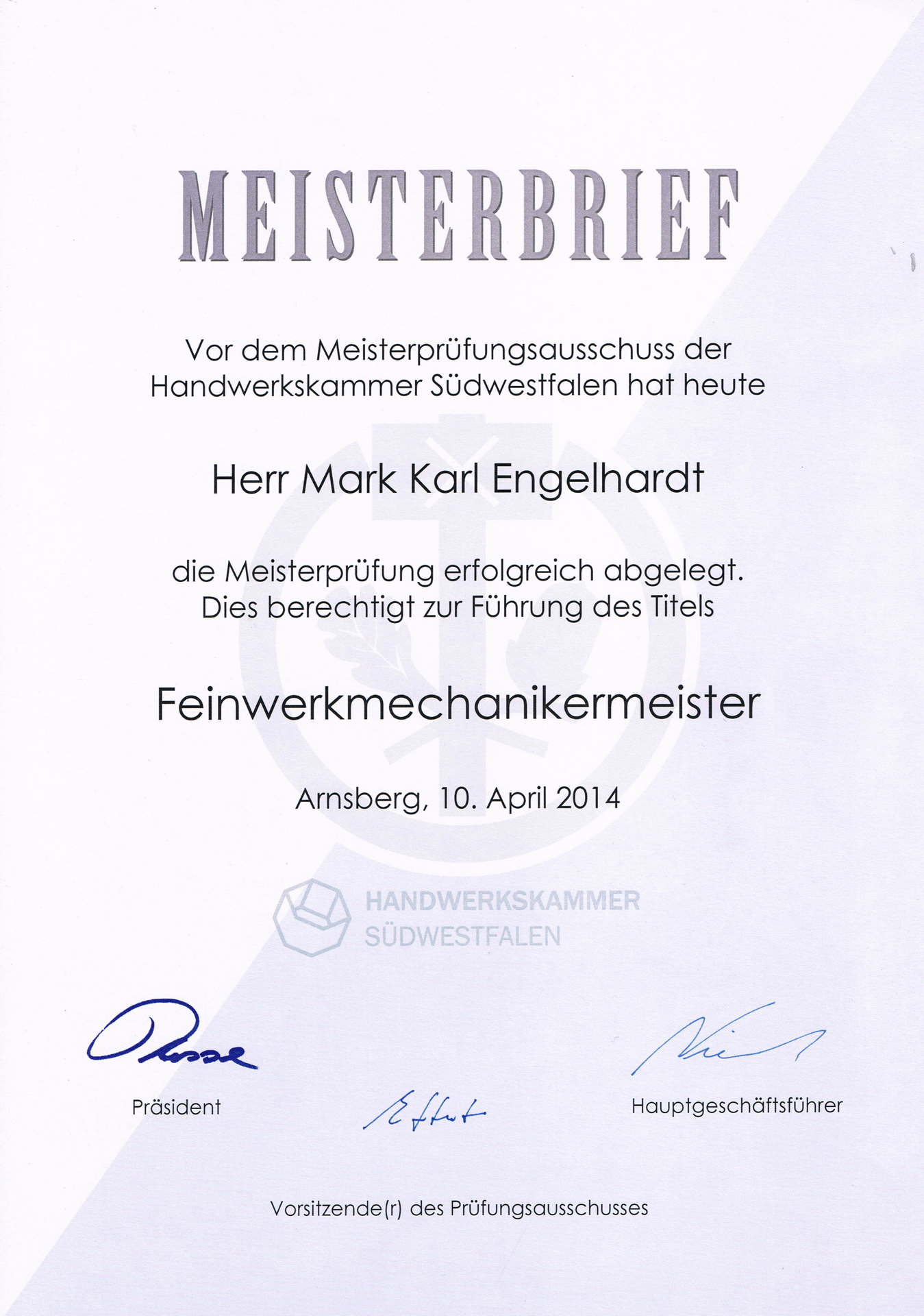 Meisterbrief-2014-Mark-Engelhardt